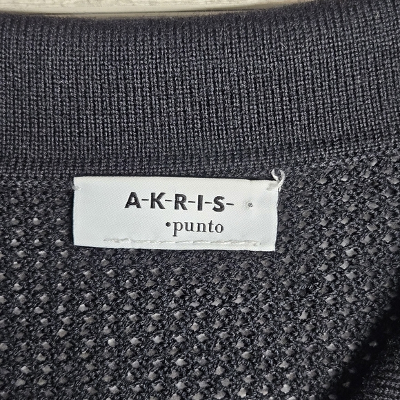 Akris Punto Open Knit Mesh Button-Down Polo Cardigan Top Short Sleeve Old Money - Picture 3 of 13